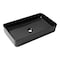 Alfi Brand ALFI brand ABC902-BM Black Matte 24" Modern Rectangular Above Mount Ceramic Sink ABC902-BM - alternate 5